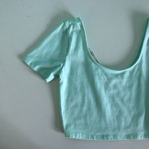 F21 Turquoise Crop Top